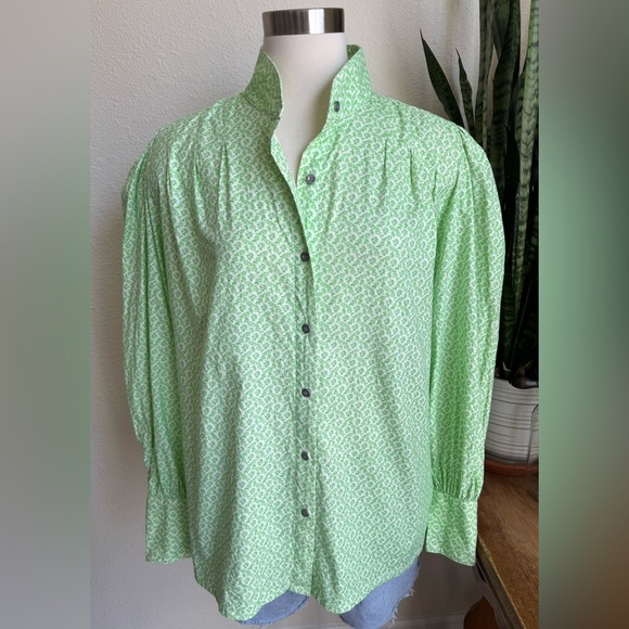 Vintage Tops - Vintage Frontier Classics Floral Prairie Shirt Western Blouse Cotton XL